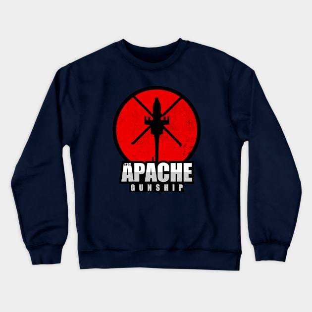 AH-64 Apache Patch (distressed) Crewneck Sweatshirt by TCP